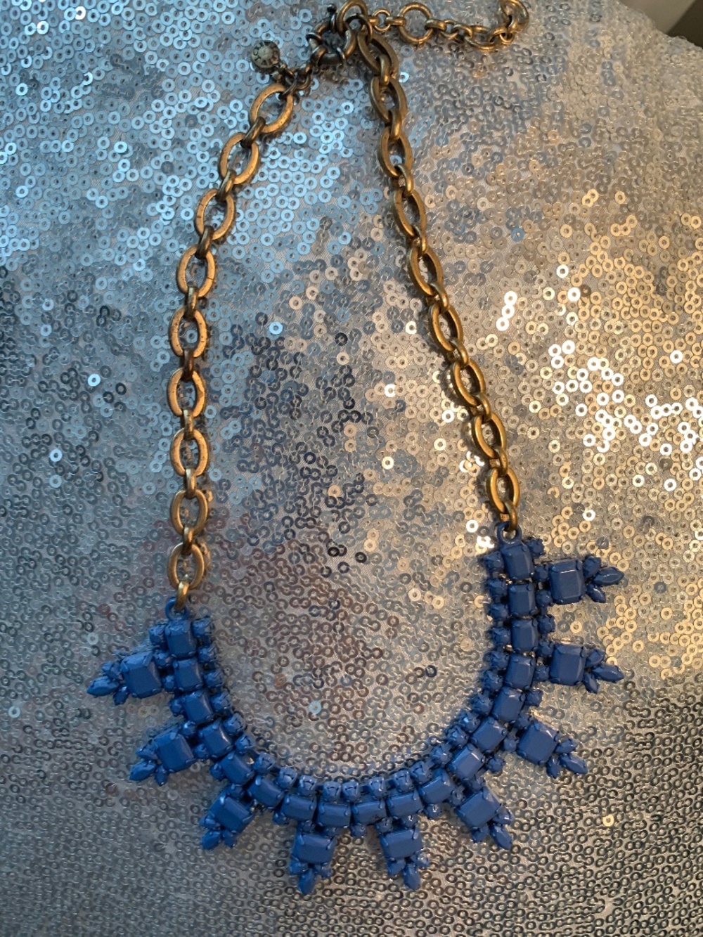 J.Crew Blue Enamel Bead Necklace